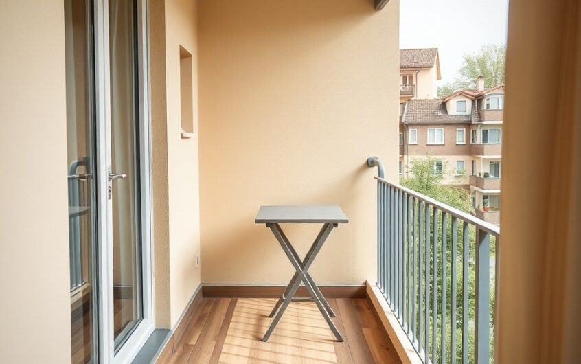 Balkon 3-6 m2 w bloku: podłoga, osłony i składane meble, żeby naprawdę z niego korzystać