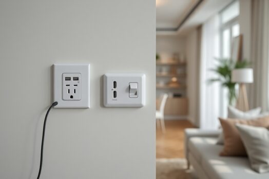 Gniazdka, włączniki i ładowanie w mieszkaniu: plan punktów, USB i sprytne strefy bez przedłużaczy